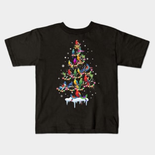 Birds Christmas Tree Kids T-Shirt